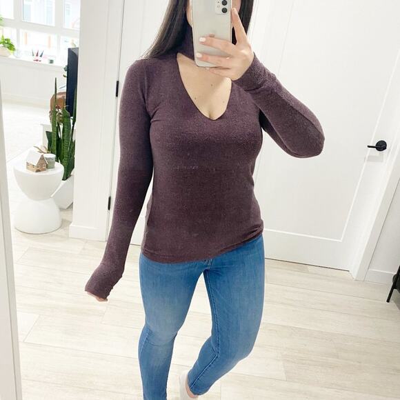 LNA Detached Purple Turtleneck Sweater Size Small - Picture 1 of 6